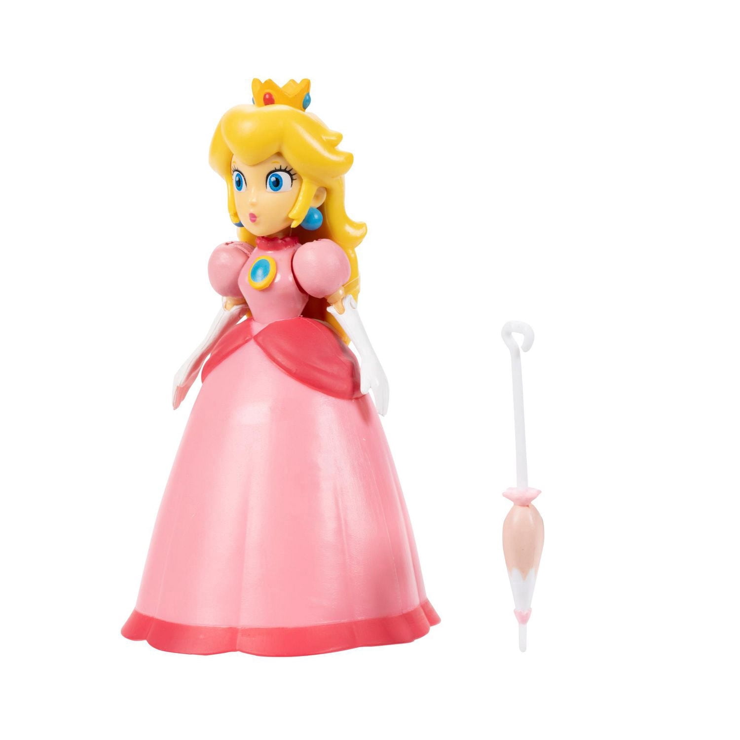 Super Mario 4 Inch Figure- Princess Peach with Umbrella Accessory