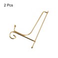 thumbnail image 3 of Uxcell 2Pack 6 Inch Plate Stands for Display Iron Folding Easel Plate Holders, Gold, 3 of 5