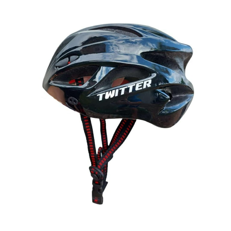 Twitter Bicycle Helmet Replacement Pads Detachable Visor Fit Mountain Road Biker Black