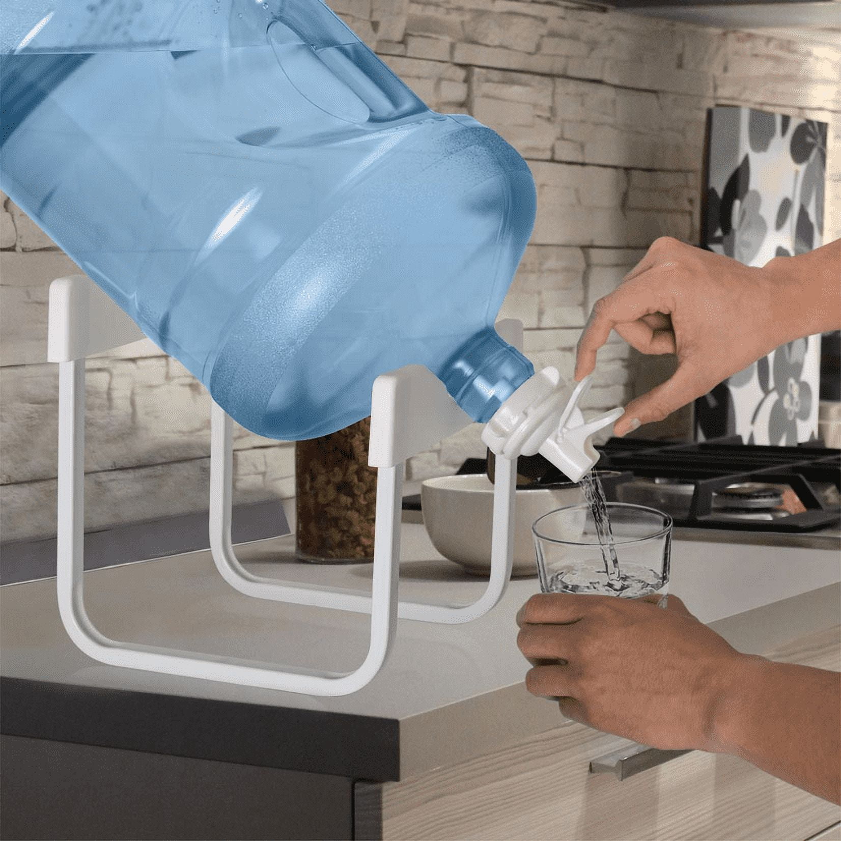 Brio Stainless Steel 5 Gallon Water Jug Stand and 2 Dispenser Valves, Water Stand and Water Spout
