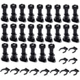 thumbnail image 1 of Paquete de 24 patas ajustables de plástico grueso negro para muebles con soporte de clip para muebles de cocina o baño, gabinete y sofá (120-150 mm), (HjjnmoY026), 1 of 4