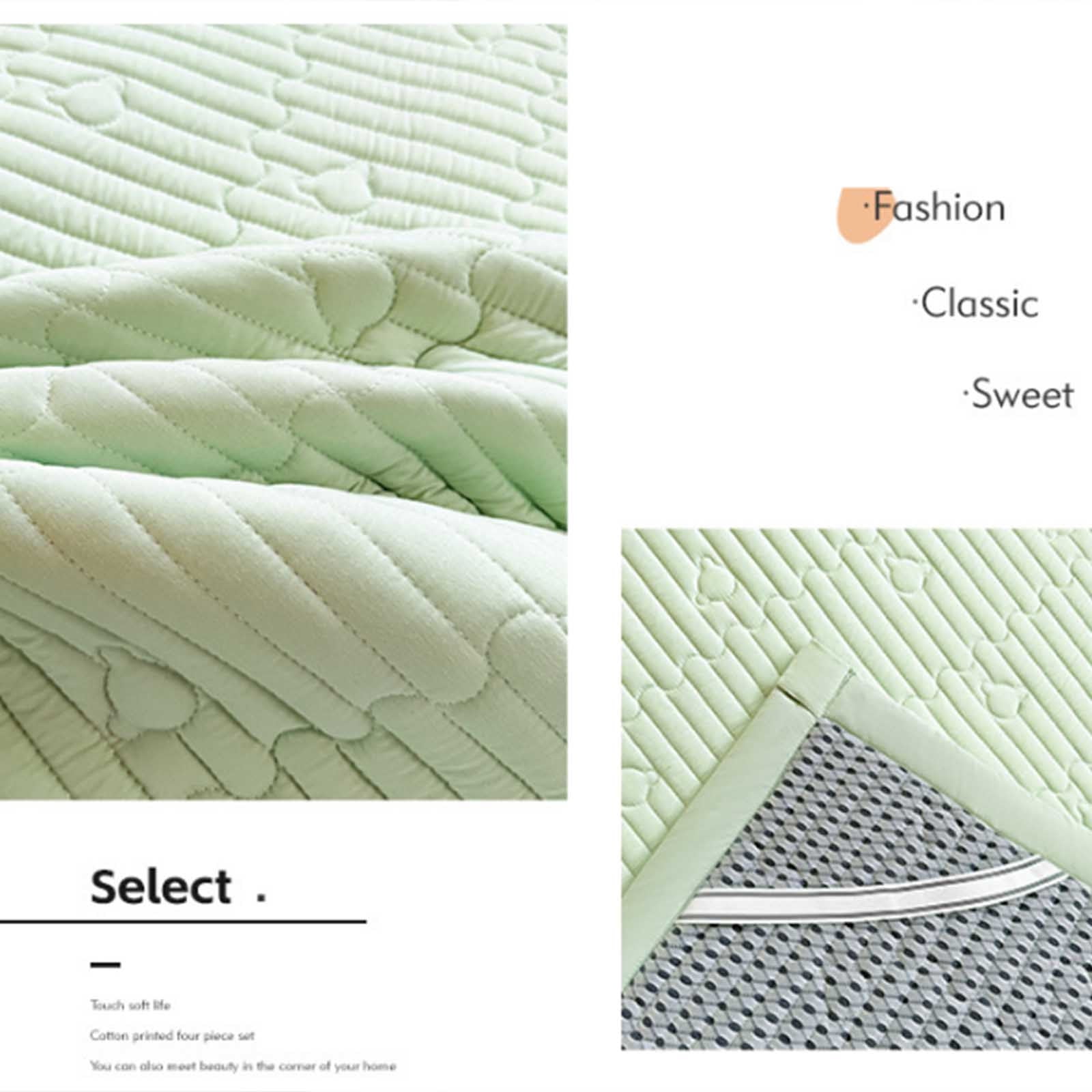Vfedsrsge Twin Size Foldable Soy Fiber Mattress Pad - Water Washable, Thick Cushion, Lightweight (90x200cm)