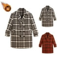 thumbnail image 5 of Gamivast Boy's Winter Coats Plaid formal Blazers Casual Double Breasted Wool Jackets Dress School Sport Notch Lapel Collar Coats with Pockets for 1-12 Years Old Warm Winter Thick Outerwear, 5 of 6