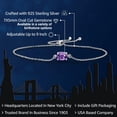 thumbnail image 2 of Gem Stone King 925 Sterling Silver Purple Amethyst Solitaire Bracelet for Women (0.75 Cttw, Oval Cut 7x5mm), 2 of 6