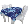 thumbnail image 3 of Coolnut Funny Blue Dinosaurs Tablecloth Modern Table Cover for Home Decoration, Spill Proof Cloth Washable for Dinner Picnic, 54"x72", 3 of 6