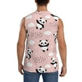 thumbnail image 4 of Kdxio Panda Flying in the Sky for Men's Muscle T-shirt,Sleeveless for Workout Running Athletic Gym Lounge Casual, 4 of 7