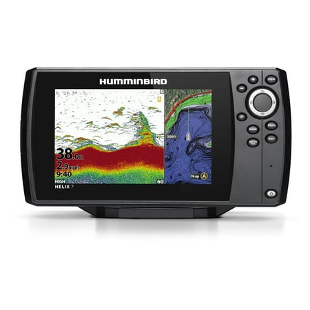 Marine Gps Chartplotters - Humminbird 410930-1 Helix 7 CHIRP Sonar G3 Dual Spectrum Combo Fishfinder/GPS/Chartplotter with 7