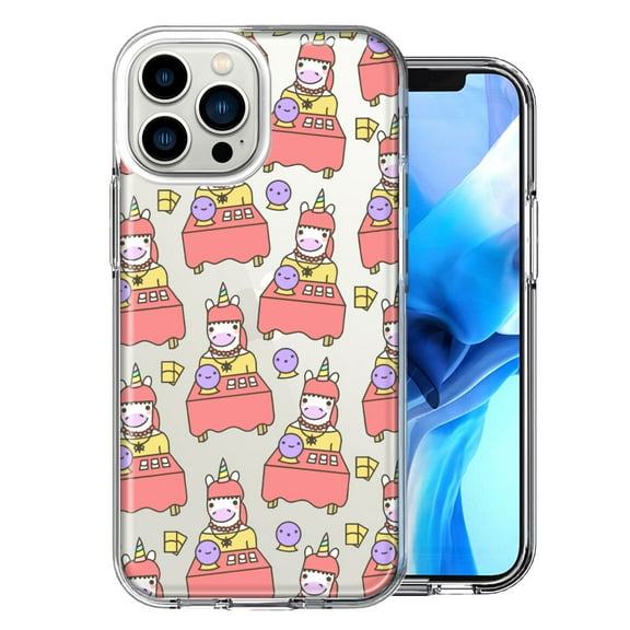 MUNDAZE For Apple iPhone 13 Pro Max Psychic Reading Unicorn Design Double Layer Phone Case Cover