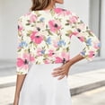 thumbnail image 5 of Livrdious Womens Sweaters 3/4 Sleeve Bolero Shrug Cropped Cardigan for Women Dresses Open Front Lightweight Business Casual Cover Up, S-2XL, 5 of 5