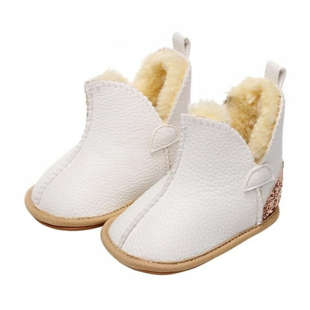 

Newborn Baby Warm Winter Snow Boots Infant Girls Boys Shoes First Walkers Non-slip Soft Sole Crib Shoes 0-18M