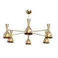 thumbnail image 5 of 6 Light Stilnovo Style Raw Brass chandelier light Fixture, 5 of 10