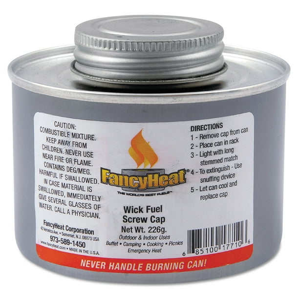 FancyHeat Chafing Fuel Can, Twist Cap Wick, 4 Hour Burn, 8 oz Walmart