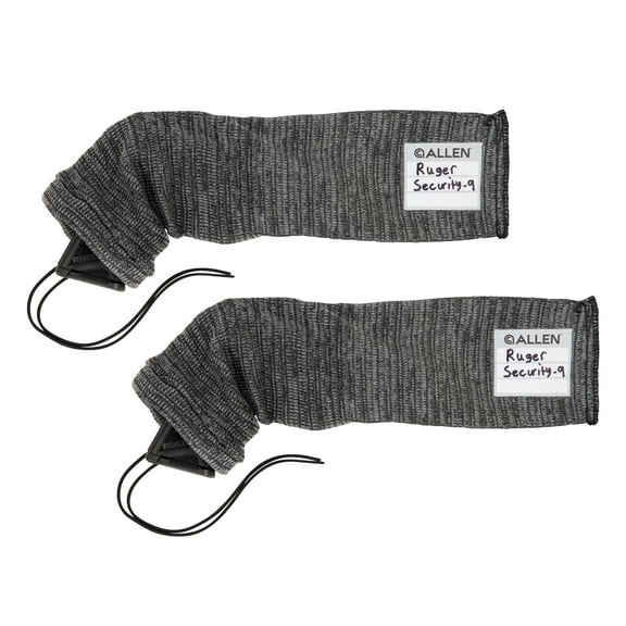 Allen Company 14" Gun Sock With Writeable Id Label, 14" Handguns & Revolvers, 2-Pack, Gray