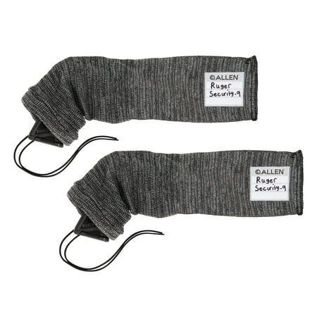 Allen Company 14 Gun Sock With Writeable Id Label 14 Handguns & Revolvers 2-Pack Gray