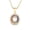 Number 0, variant on Colorful Necklaces for Women and Men Number Chain Stainless Steel Pendant Personalized Cubic Zirconia Dainty Jewelry Number 6