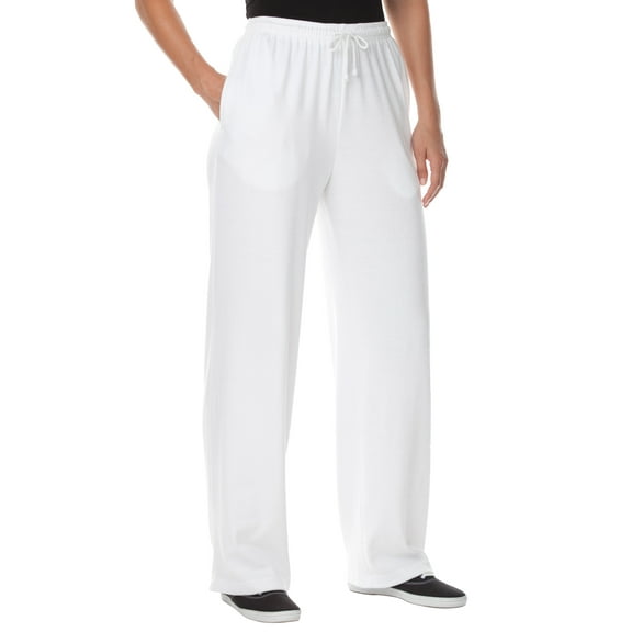 Woman Within Plus Size Sport Knit Straight-Leg Pull-On Pants