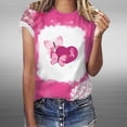 thumbnail image 5 of SOOMLON Breast Cancer Fundraising Shirt for Women Breast Cancer Ribbon Shirts Fashion Women's Casual Printed Ladies Sweatshirt Tops Short Sleeve Round Neck Pink Top for Women S, 5 of 5