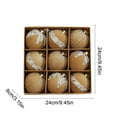 thumbnail image 2 of Christmas Decorations Indoor,Christmas Balls,Flocking Painting Set,Multicolor Exquisite Workmanship for Christmas Tree Thanksgiving Party Decoration(3.15inch),Brown, 2 of 5