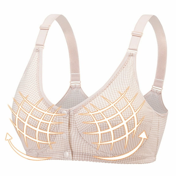 Kiplyki Womens Sports Bra Ladies Traceless Comfortable No Steel Ring Breathable Gathering Underwear