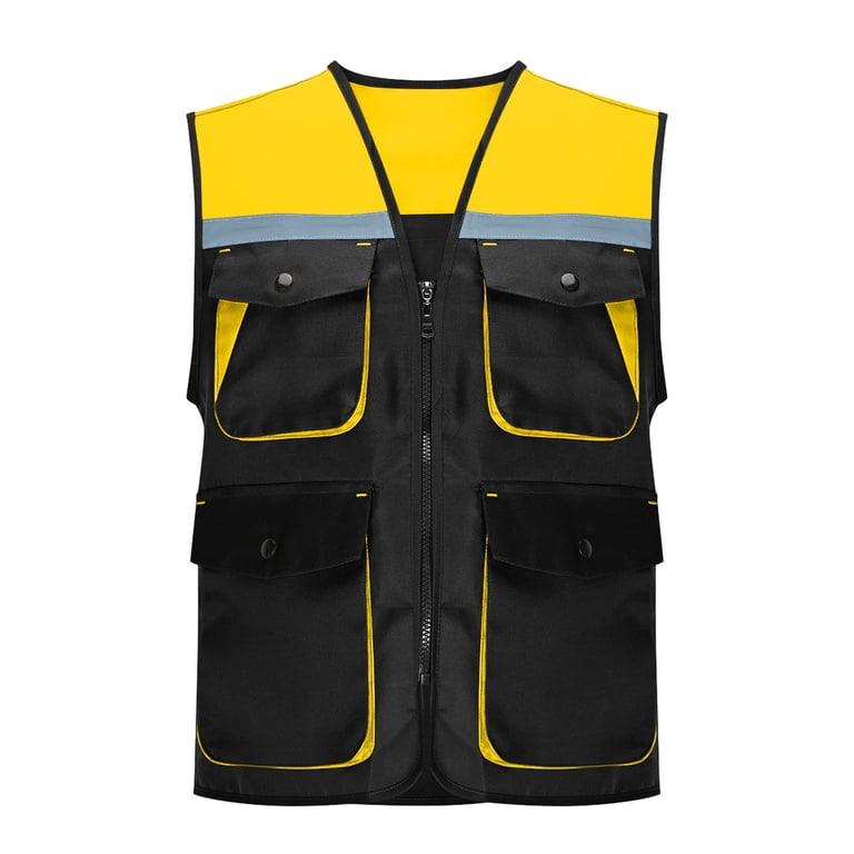 トップス neighborhood reflective stand color vest VBTAPA Reflective Working Vest for Men Women Color Block Zip Up