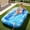 Palm Tree Blue, variant on Inflatable Tanning Pool Lounger Float with Sprinkler, 77" x 48" Pool Floats Adult with Pillow, 6 in 1 Suntan Tub Raft Floatie with Drink Holder Sunbathing Water Lounge