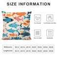 thumbnail image 5 of Pratyus Colorful Fish Pattern Modern Farmhouse Rustic Decorative Couch Pillow Cases with Zipper Home Decor Throw Pillow Cover 1PC 22x22in, 5 of 5