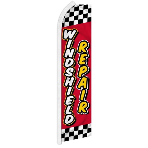 Windshield Repair (Red Checkered) Super Flag