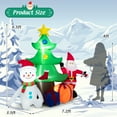 thumbnail image 2 of Gymax 7.2FT Inflatable Christmas Tree Snowman Santa Gift Bag Combination w/ LED Lights, 2 of 10
