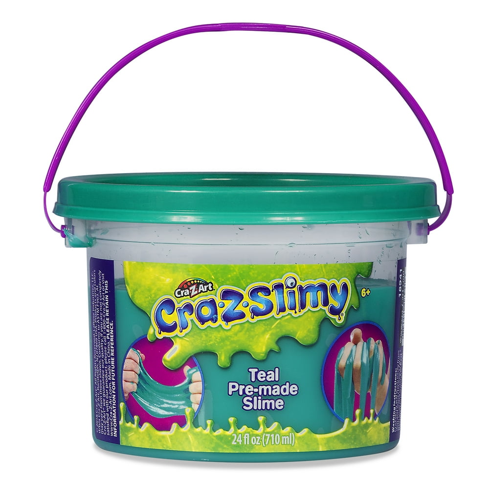 CraZSlimy PreMade Teal Slime Bucket by CraZArt