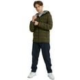 thumbnail image 5 of Wantdo Boy's Winter Jacket Windproof Winter Coat Quilted Puffer Jacket Army Green 10/12, 5 of 9