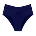 thumbnail image 4 of Sopiago Womens Bikini Bottom Twist Front Cheeky Swimsuit Bottoms for Women Ruched Bathing Suit Bottoms Navy,XXL, 4 of 5