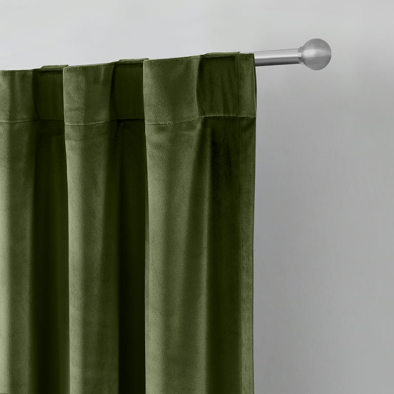 Better Homes & Gardens Velvet Blackout Curtain Panel Green 52x108