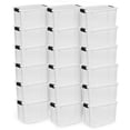 thumbnail image 1 of Sterilite 30 Quart Clear Plastic Storage Bin with White Latch Lid, 18 Pack, 1 of 11