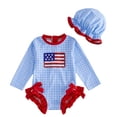 thumbnail image 4 of Duqingm Baby Girl 4th of July Swimsuit Baby Girls One Piece Swimsuit Romper Popsicle Bathing Suit Girl Beach Rash Guard Baby Swimsuit Girl Blue,18-24 Months, 4 of 4