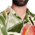 thumbnail image 5 of Peach Men's Short Sleeve Beach Shirts, Casual Button Down Poplin Printed Summer Tops - Unisex, 5 of 6