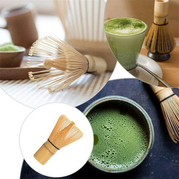 Matcha Whisk 100 Prong Bamboo Chasen Matcha Stirrer Traditional Tea Powder Matcha Tea Making Kit(Beige)