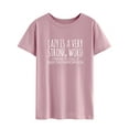 thumbnail image 3 of TWZH Women Lazy Is A Very Strong Word Letter T-shirt Funny Style Tee, 3 of 6