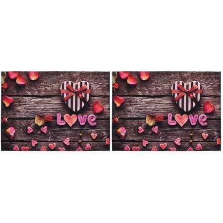 Image of Background 2 Count Heart Photo Backdrop Tapestry House Decorations for Home Vinyl