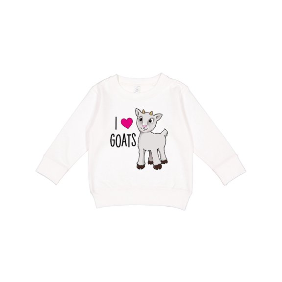 Inktastic I Love Goats Cute Goat Toddler Sweatshirt