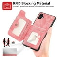 thumbnail image 6 of Dteck for Samsung Galaxy A04E Case Wallet with Card Holder,Ring Stand,Wrist Strap,RFID-Blocking PU Leather Protective Magnetic Flip Cover, Pink, 6 of 7