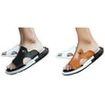 thumbnail image 4 of Sonducket 2 piezas estilo casual hombres playa caminar sandalia niños viaje portátil verano cuero punta abierta zapatilla calzado Calzado Blanco negro talla 42, 4 of 6