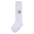 thumbnail image 6 of MeMoi Girls "Colorful Smiley Face" Ribbed Cotton-Rich Knee High Soick - Girls - Female, 8, White, 6 of 6