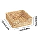 thumbnail image 3 of Cesta de almacenamiento para cajas de pañuelos de jacinto de agua tejidas - Portaservilletas de mimbre natural para escritorio, cocina, baño - 8,7x8,7x2,8 pulgadas, 3 of 8