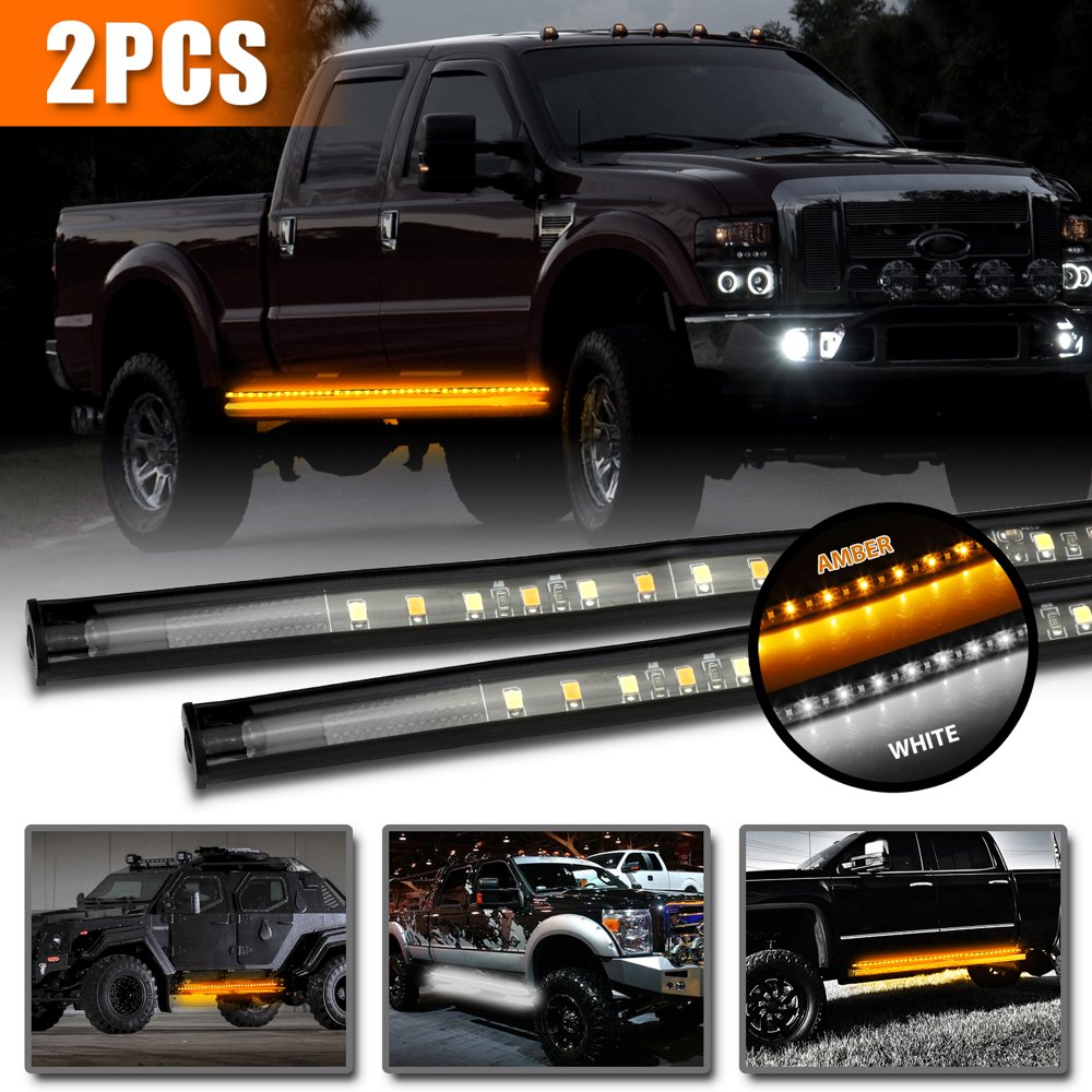 2Pcs 60" LED Running Board Lights, TSV 144 LED Side Marker Step Strip