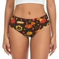 thumbnail image 1 of Fotbe Thanksgiving Turkey Calzones Estampados para Mujer – Ropa Interior de Algodón, Cómoda, Suave y Elástica-Small, 1 of 6