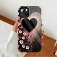 thumbnail image 2 of Valentine’s Day Gift for Women Elegant Heart Floral Sparkle Phone Case Compatible with iPhone 11/12/13/14/15/16 (Pro Max/Plus), 2 of 9