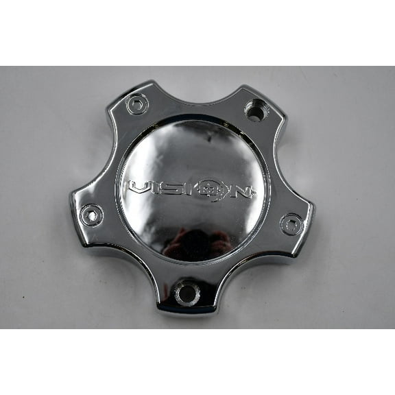 Vision Wheels 375 Warrior Chrome Wheel Center Cap C375-5C 5.625" 5 Lug w/ Screws
