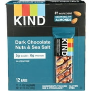 KIND Bars, Dark Chocolate Nuts & Sea Salt, 12 Bars, Gluten Free