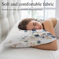 thumbnail image 5 of Navy Blue Spring Floral Pillow Covers, Linen Long Throw Pillow Case, Elegant Pastoral Flowers Watercolor Holiday Pillow Protector Decorative Cushion Cover for Living Room/Bedroom 24" x 36", 5 of 8