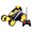Yellow, variant on Yellow Double-Sided Remote Control Stunt Car Luminous Dump Truck Rolling Toy